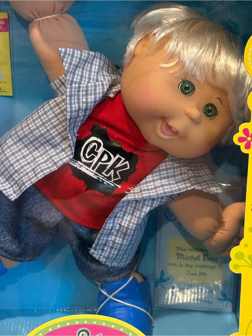 NEW IN BOX! Vintage Cabbage Patch Kids Boy Doll, Blond Skater Cabbage Patch Doll